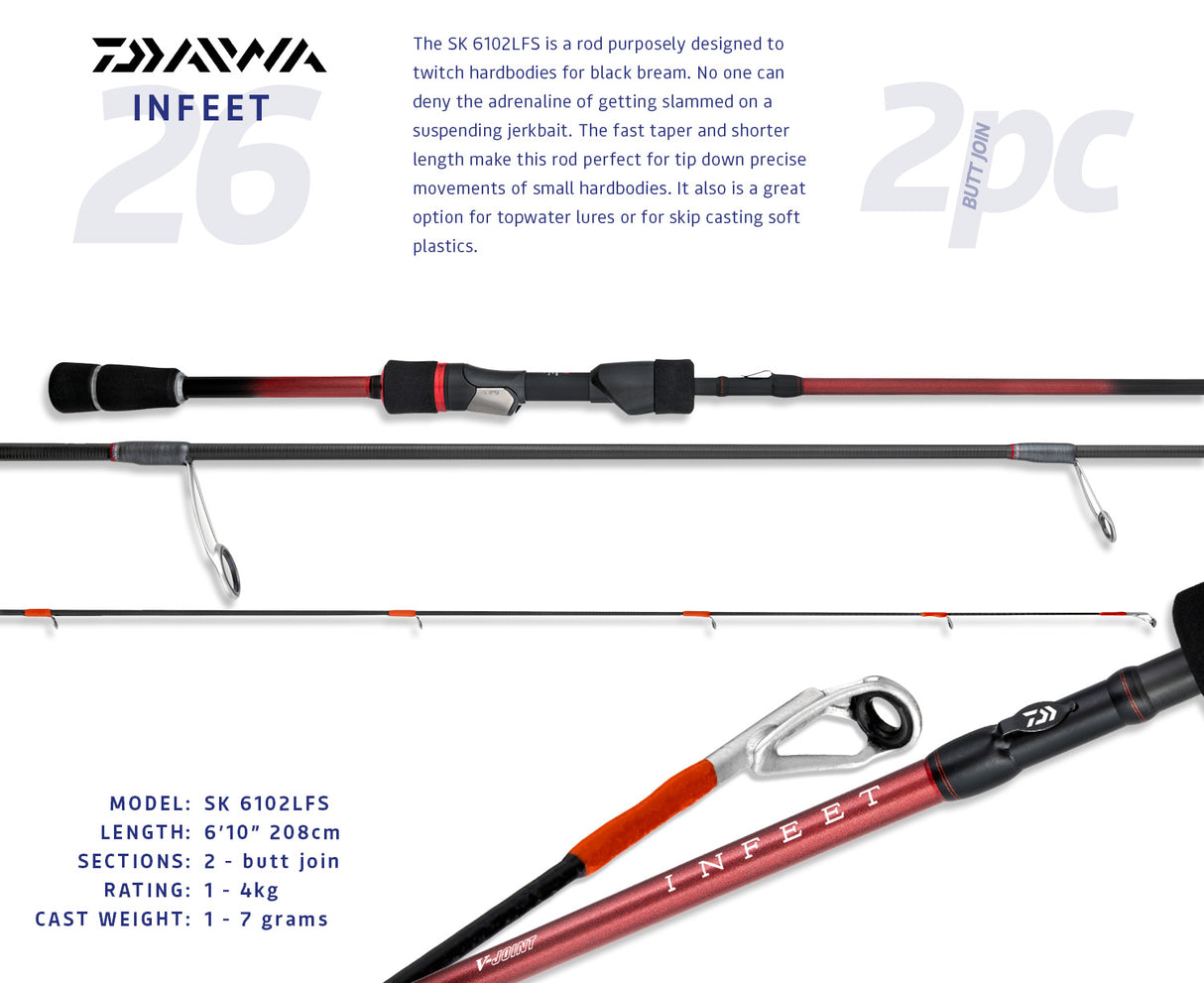 Daiwa 26 Infeet rods