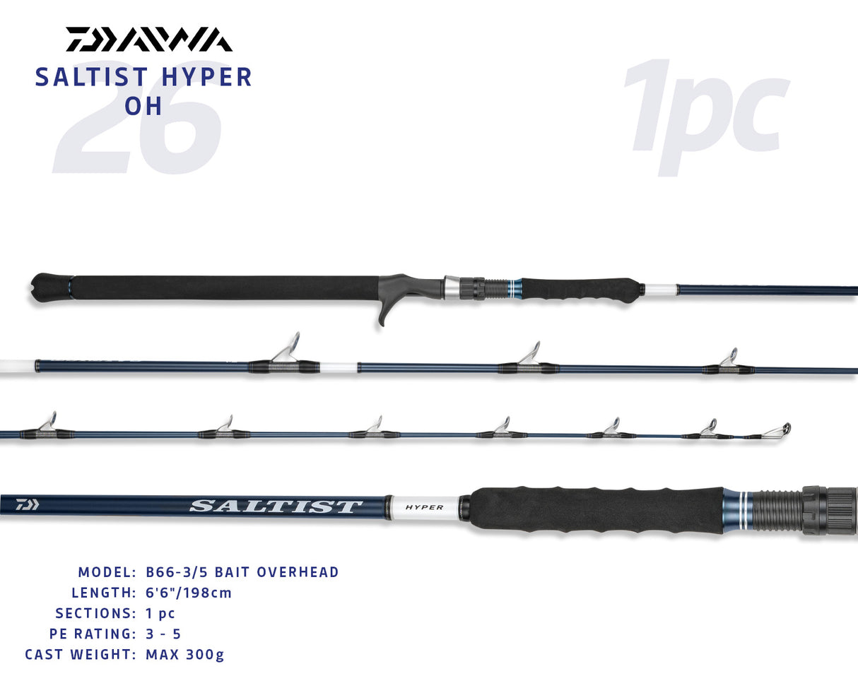 Daiwa 26 Saltist Hyper OH rods
