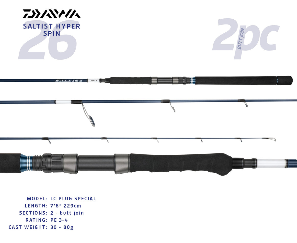 Daiwa 26 Saltist Hyper Spin Rods