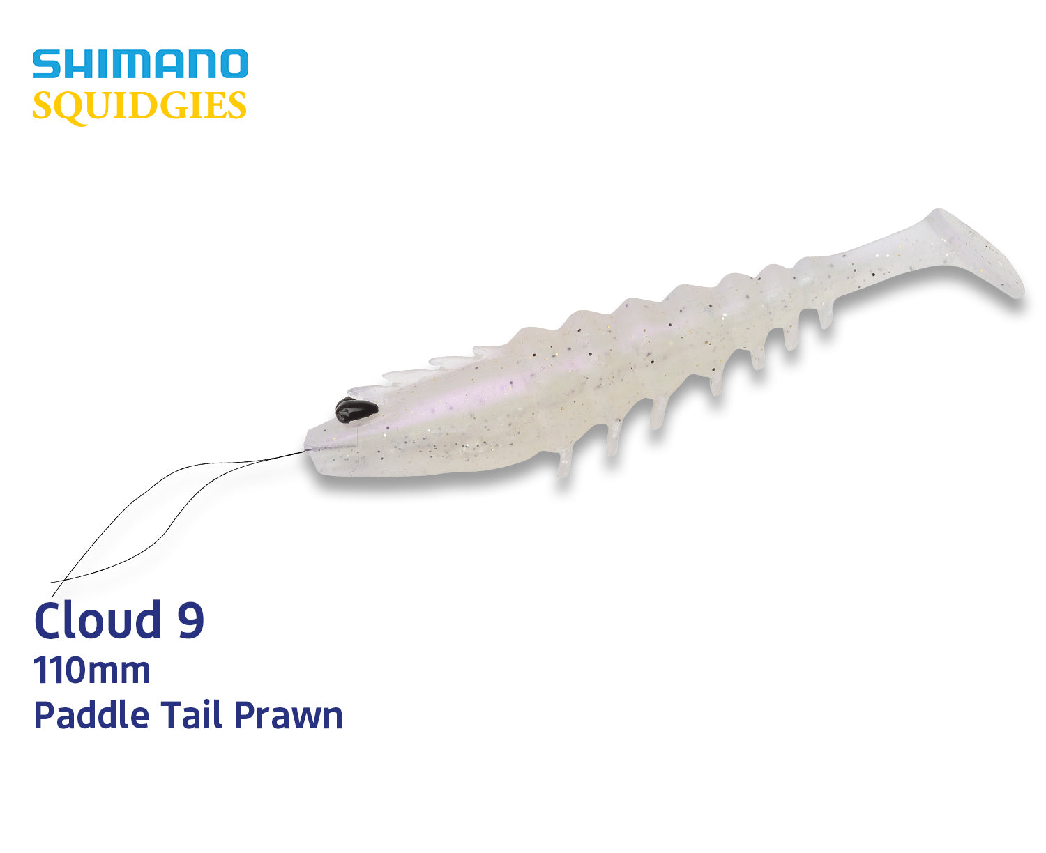 Shimano Squidgies Prawn Paddle Tail Soft Plastics