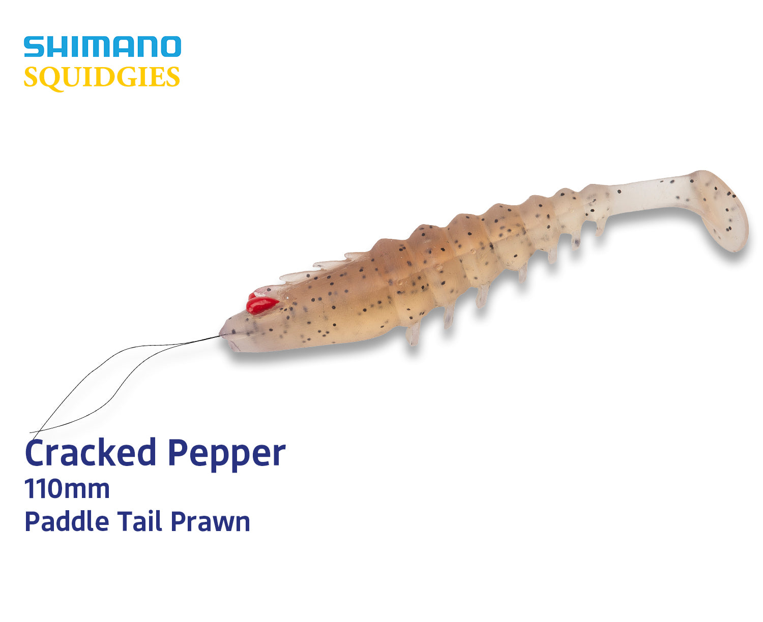 Shimano Squidgies Prawn Paddle Tail Soft Plastics