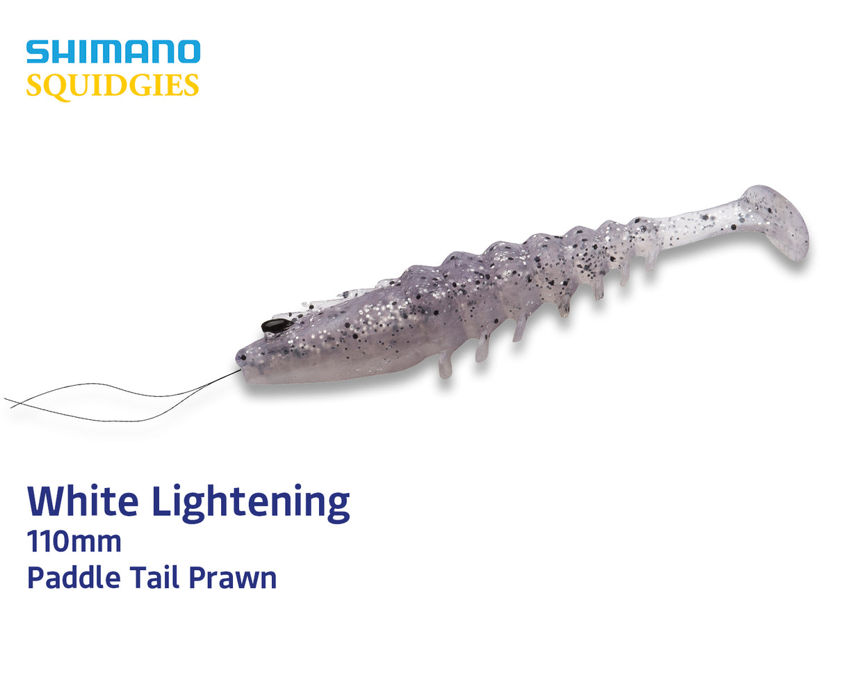 Shimano Squidgies Prawn Paddle Tail Soft Plastics