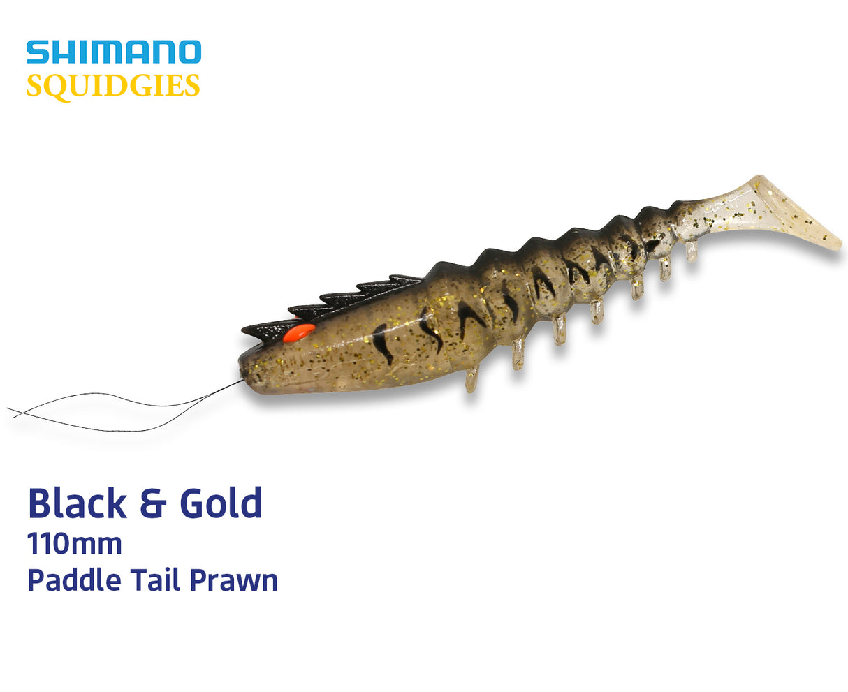 Shimano Squidgies Prawn Paddle Tail Soft Plastics