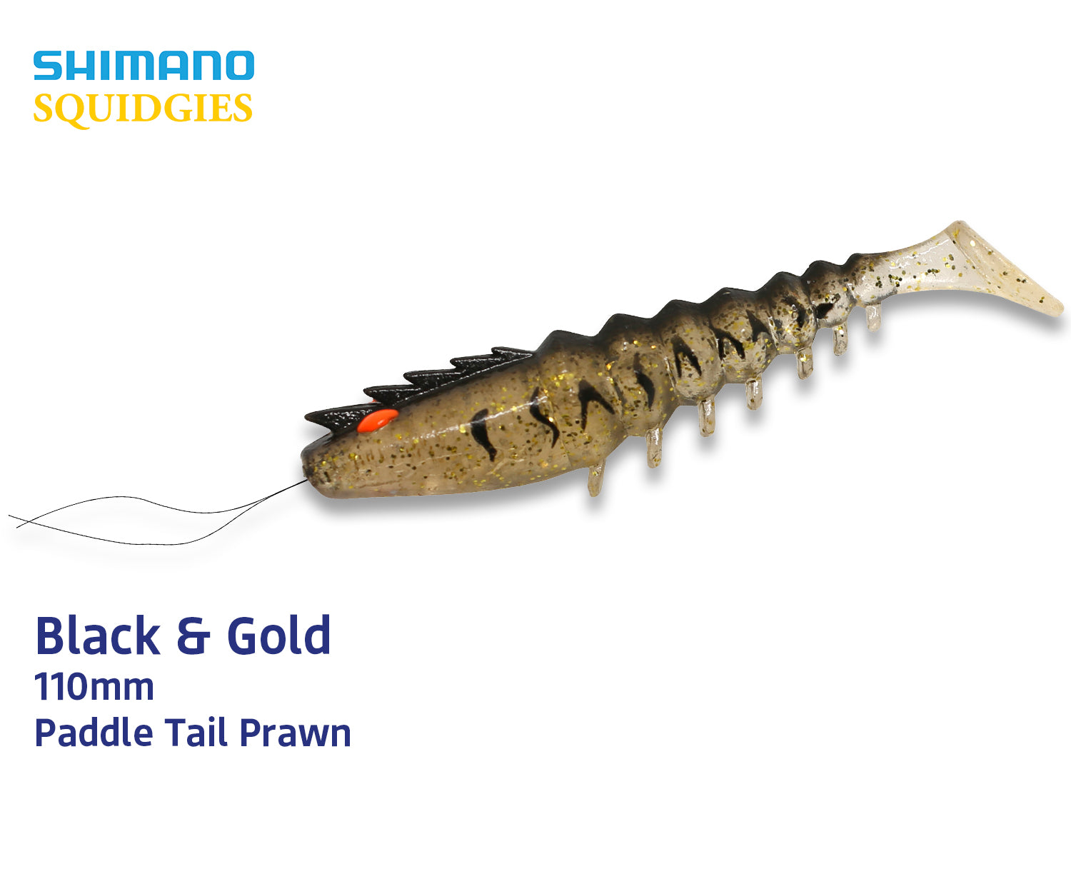 Shimano Squidgies Prawn Paddle Tail Soft Plastics
