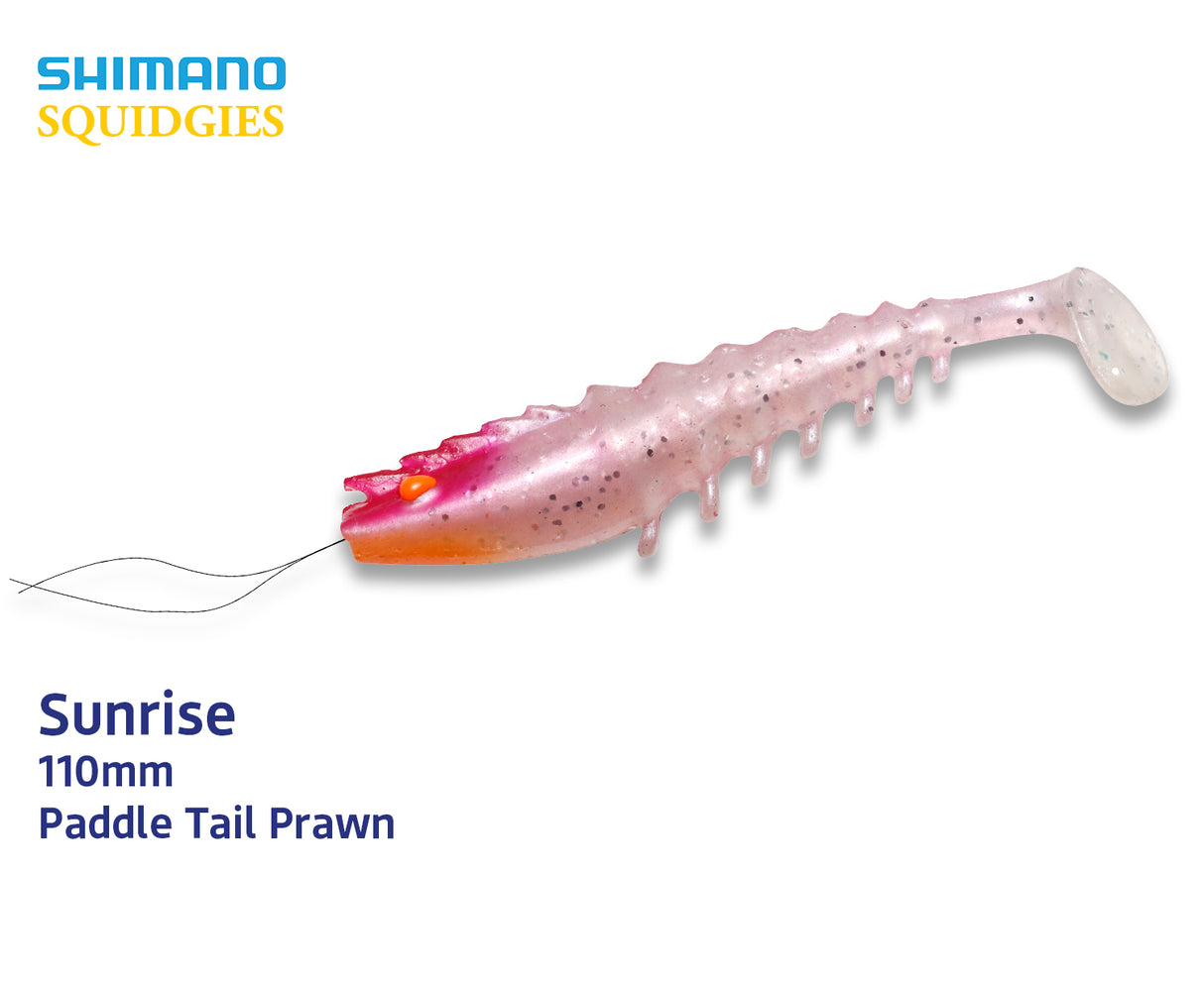 Shimano Squidgies Prawn Paddle Tail Soft Plastics