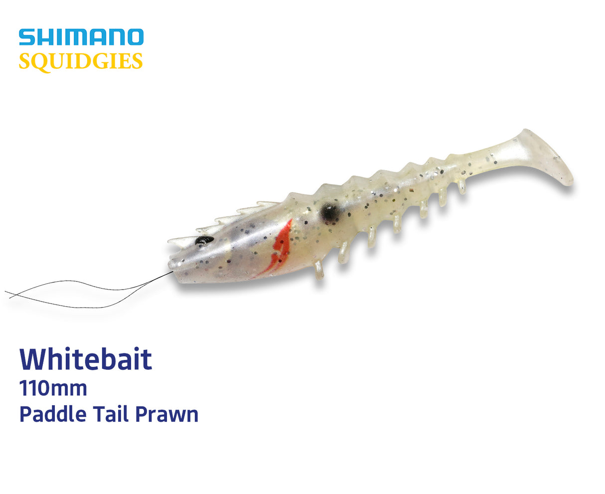 Shimano Squidgies Prawn Paddle Tail Soft Plastics