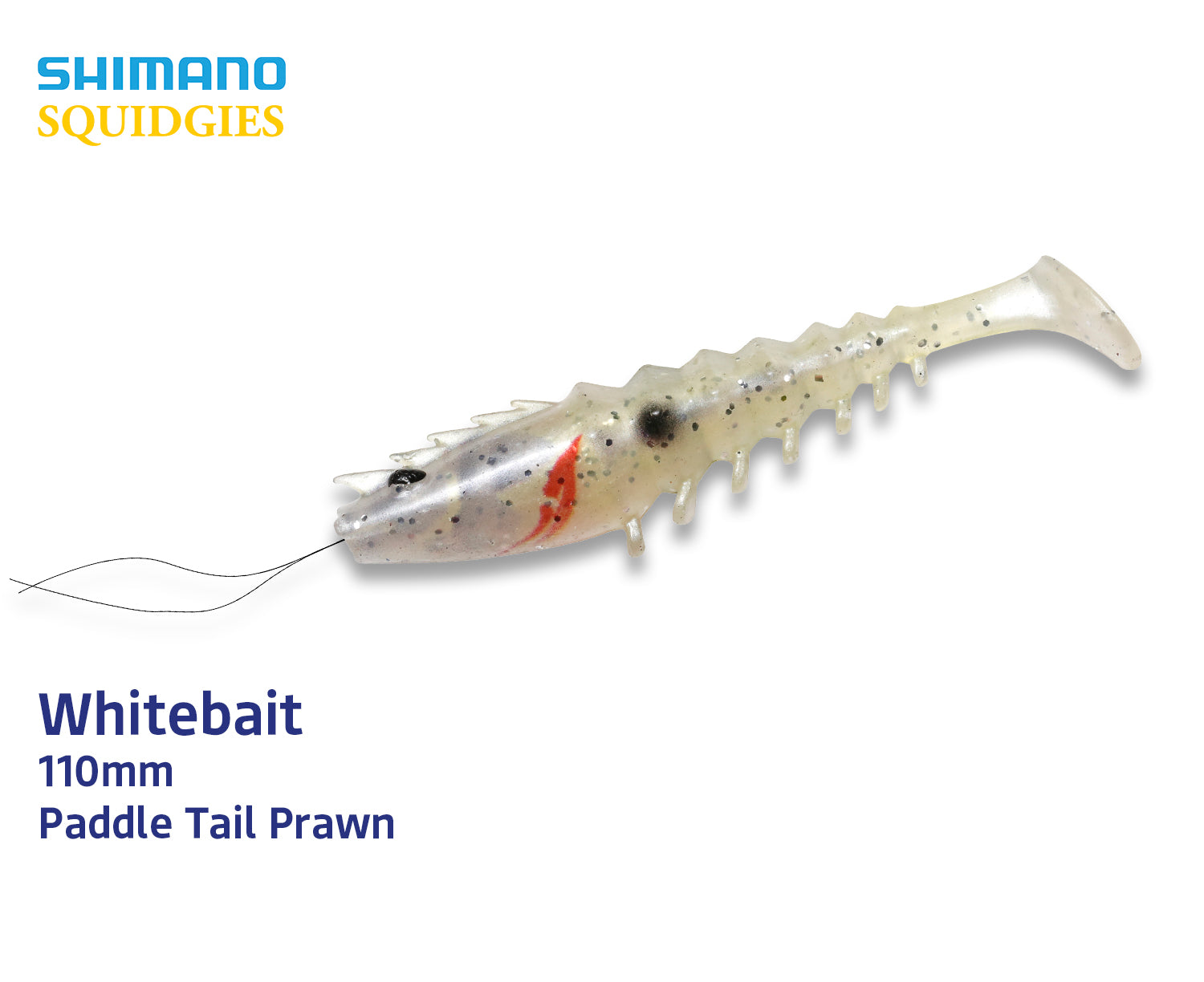 Shimano Squidgies Prawn Paddle Tail Soft Plastics