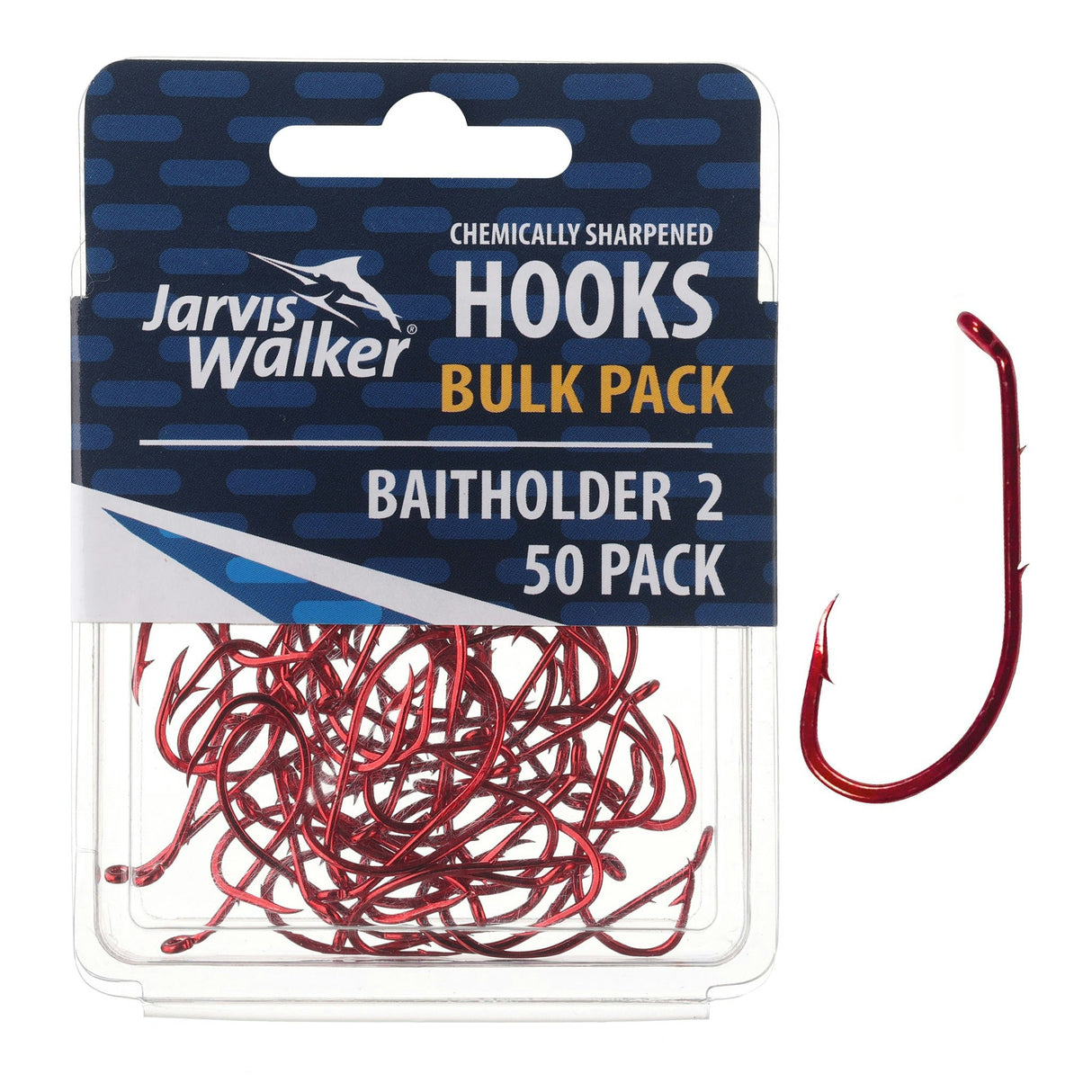 Jarvis Walker Red Baitholder Hooks