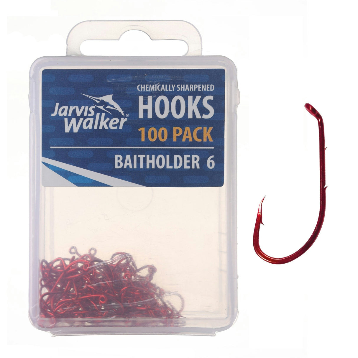 Jarvis Walker Red Baitholder Hooks
