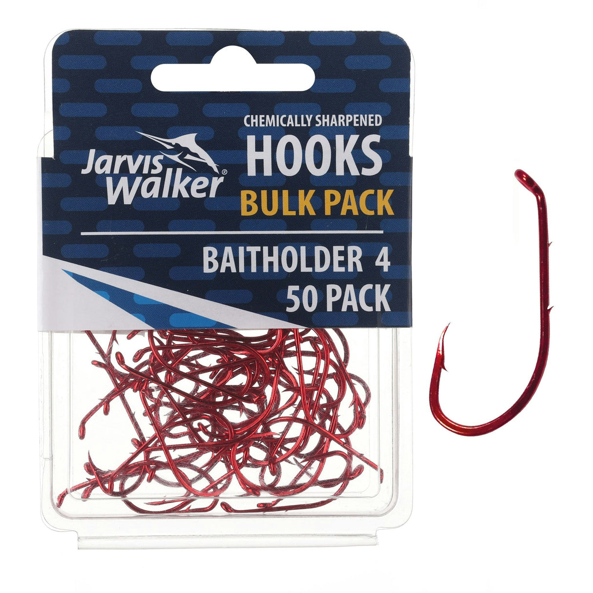 Jarvis Walker Red Baitholder Hooks