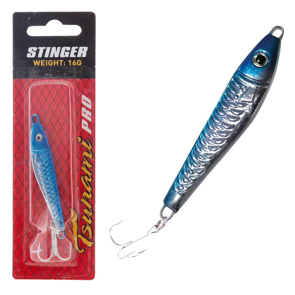 Tsunami Stinger blue scale Lures