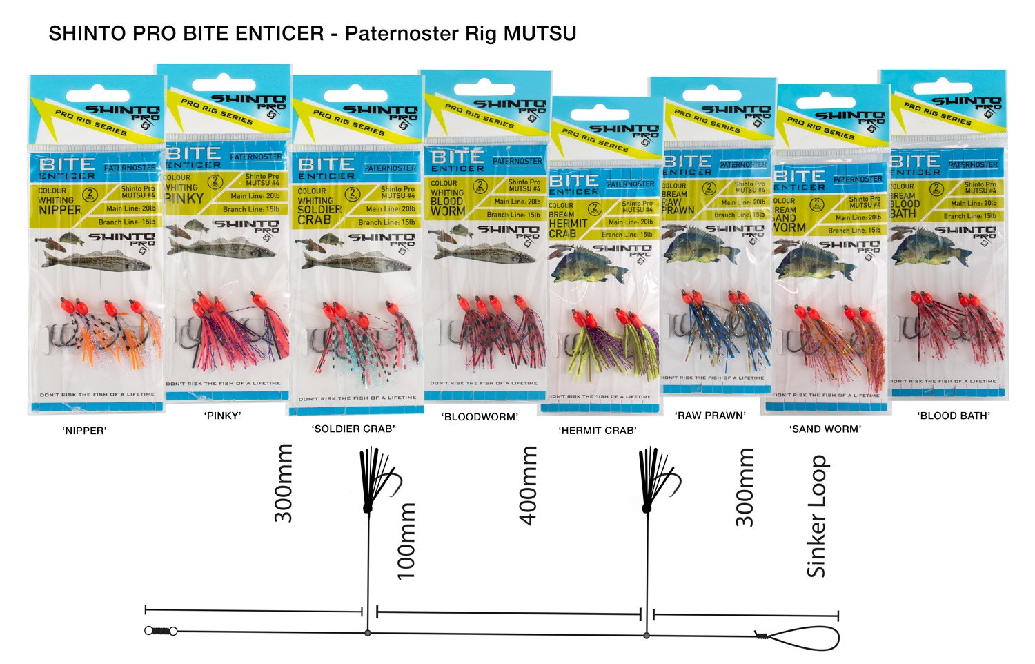 Shinto Pro Bite Enticer Paternoster Mutsu Rig 2pk