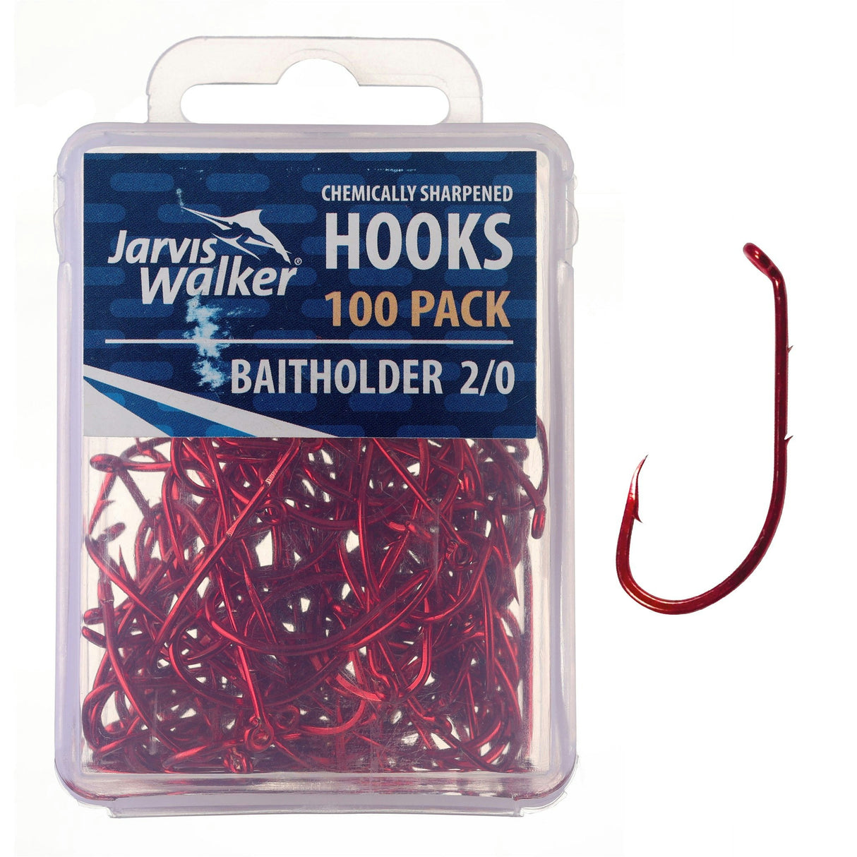 Jarvis Walker Red Baitholder Hooks