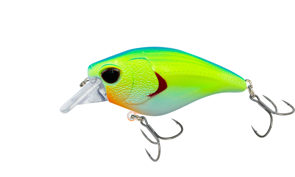 Nomad Design Atlas 55 Square Bill Crank Floating - Chartreuse Blue Back