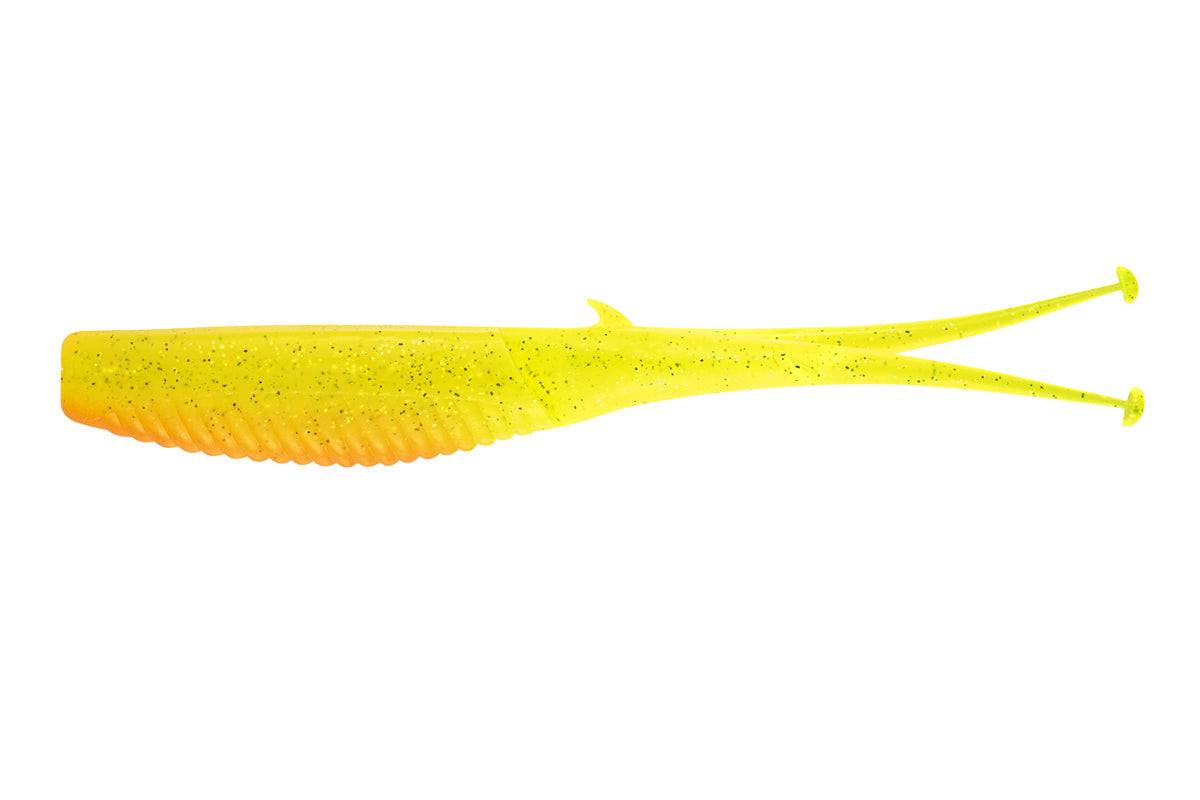 Nomad Design Double Down 5" Jerkshad - 4 Pack - Live Ops - Chartreuse UV