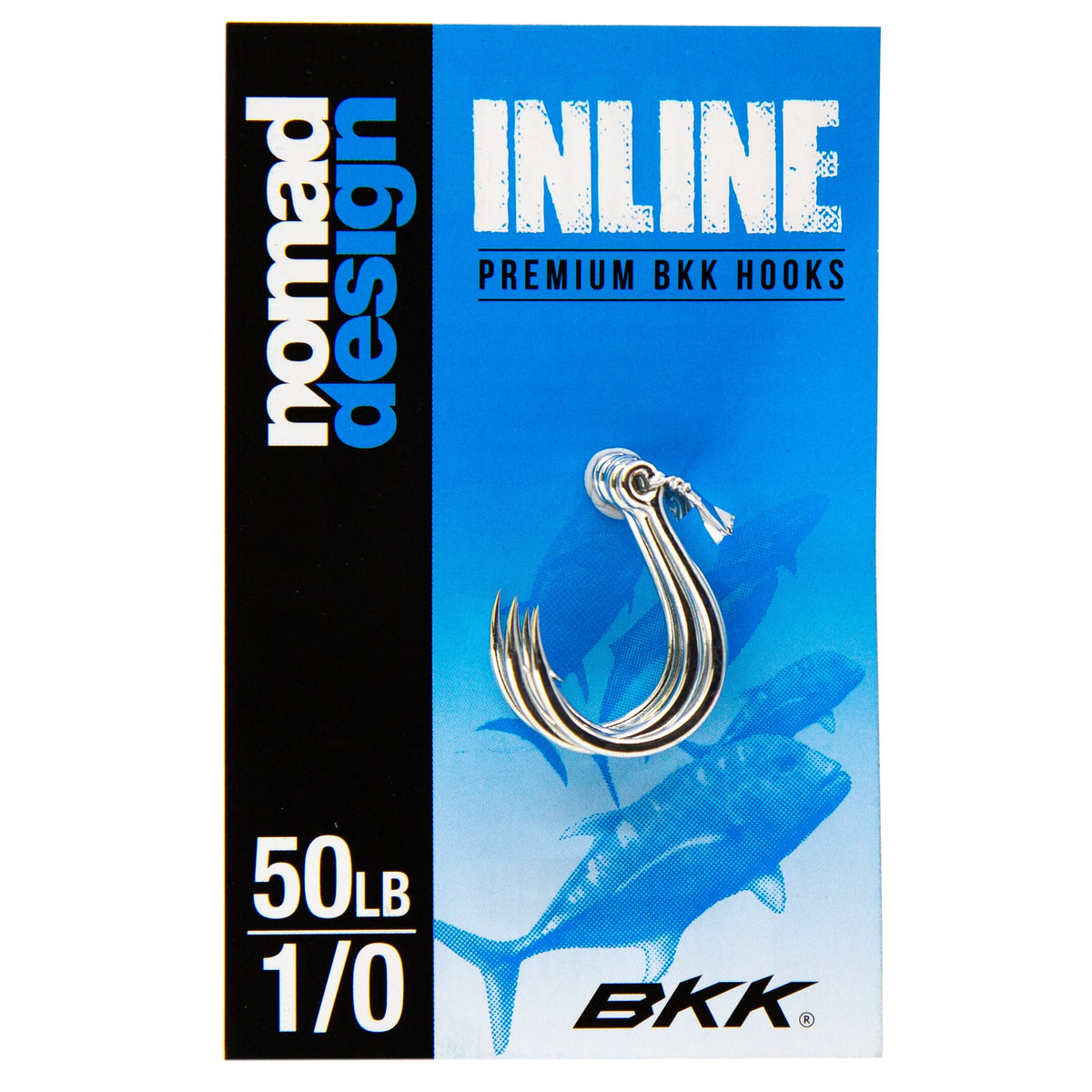 Nomad Design Inline Eye Single Hooks - 1/0