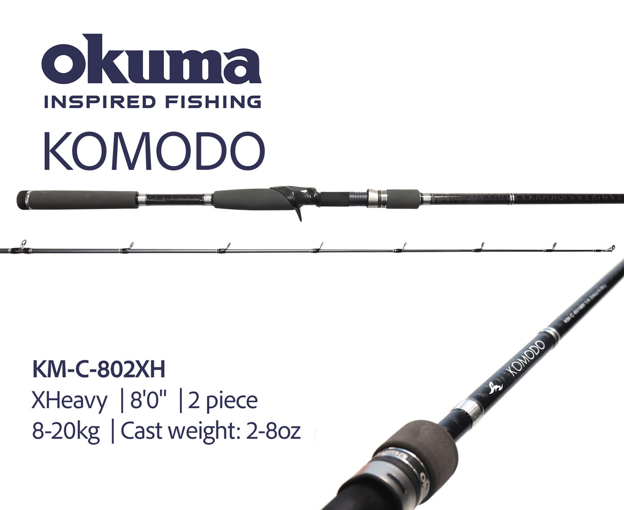 Okuma Komodo Baitcaster Fishing Rods