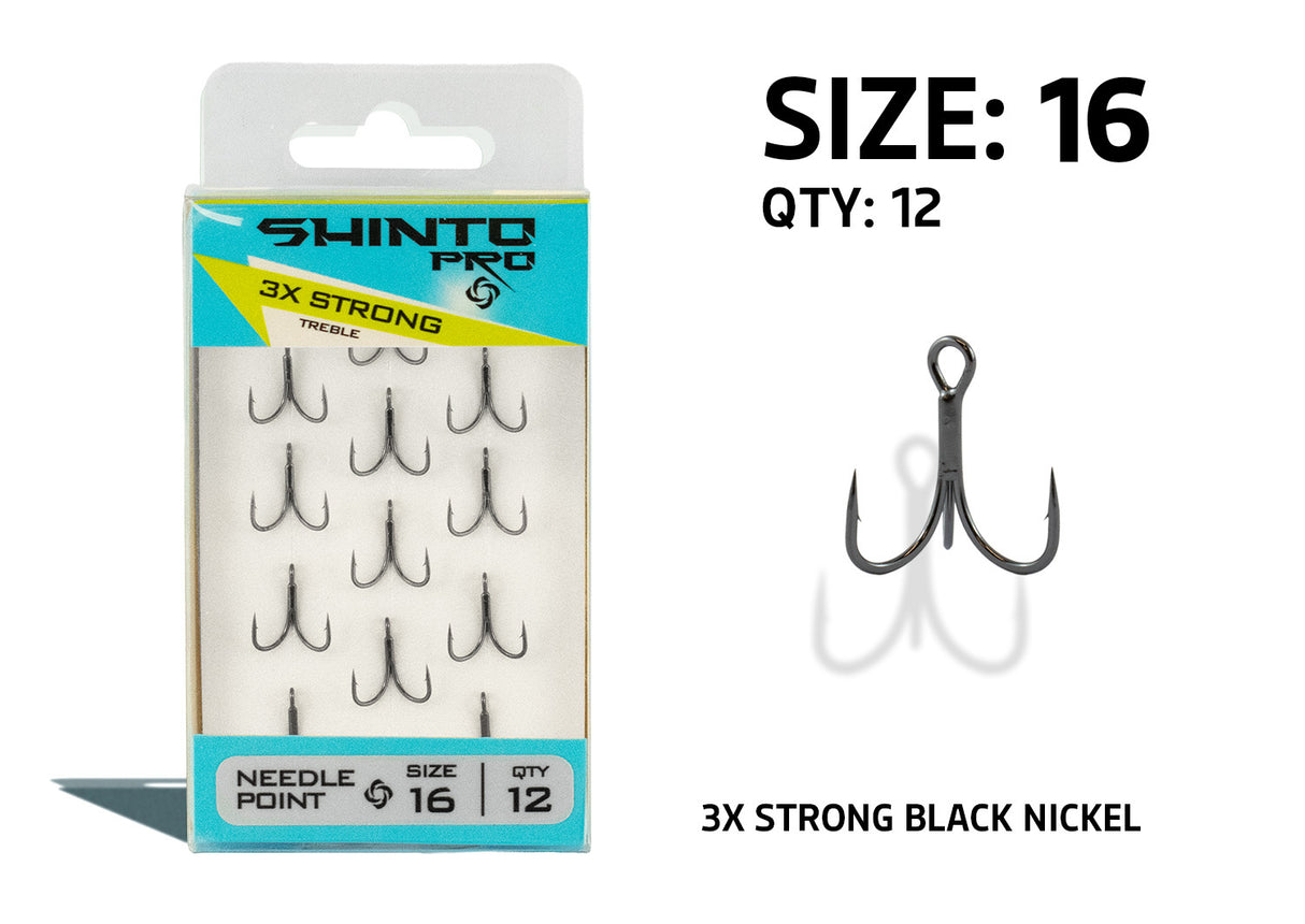 Shinto Pro 3X Strong Black Nickel Trebles