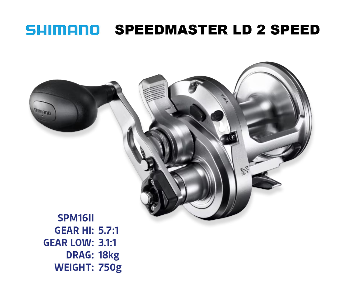 Shimano Speedmaster LD 2 Speed Overhead Reel