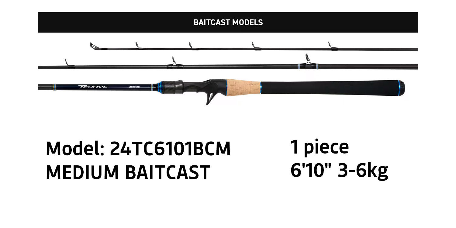 Shimano 24 TCURVE Baitcast Rods