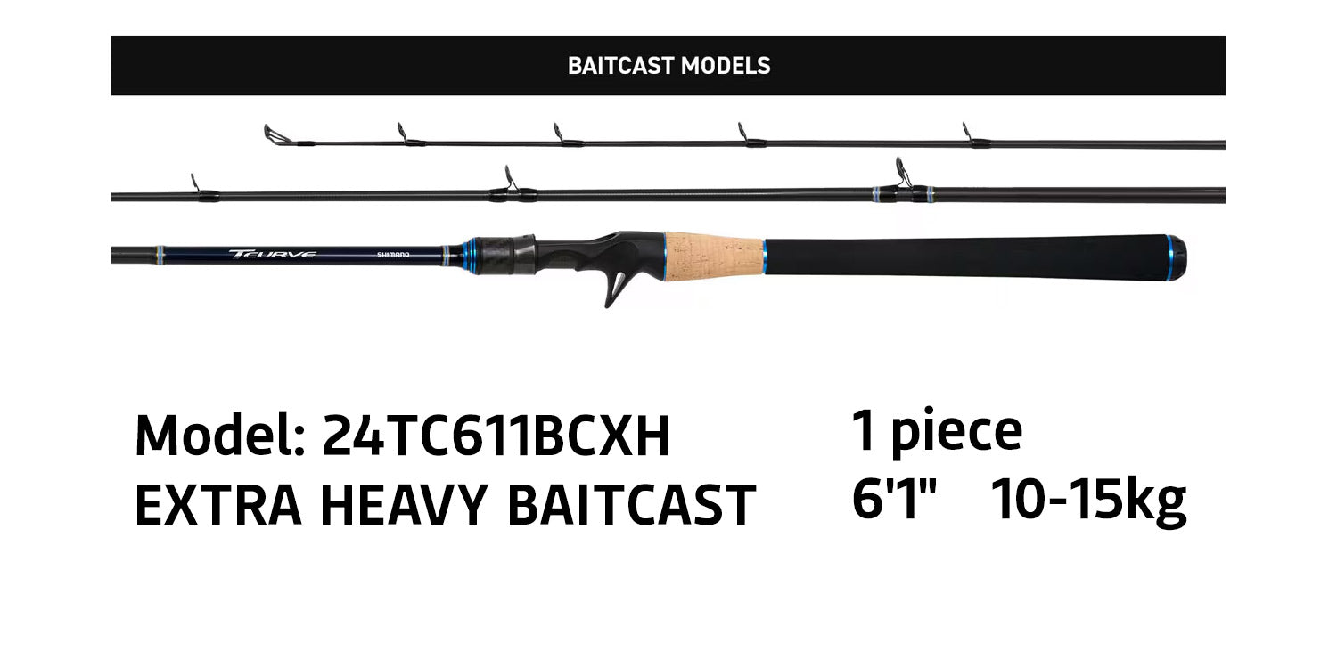 Shimano 24 TCURVE Baitcast Rods