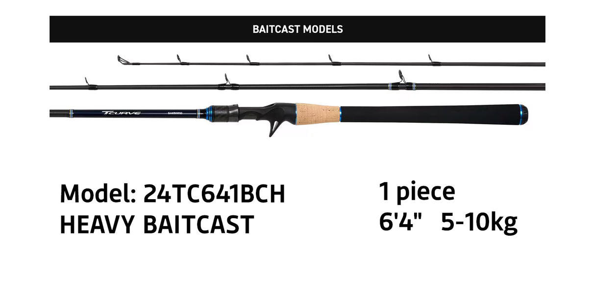 Shimano 24 TCURVE Baitcast Rods