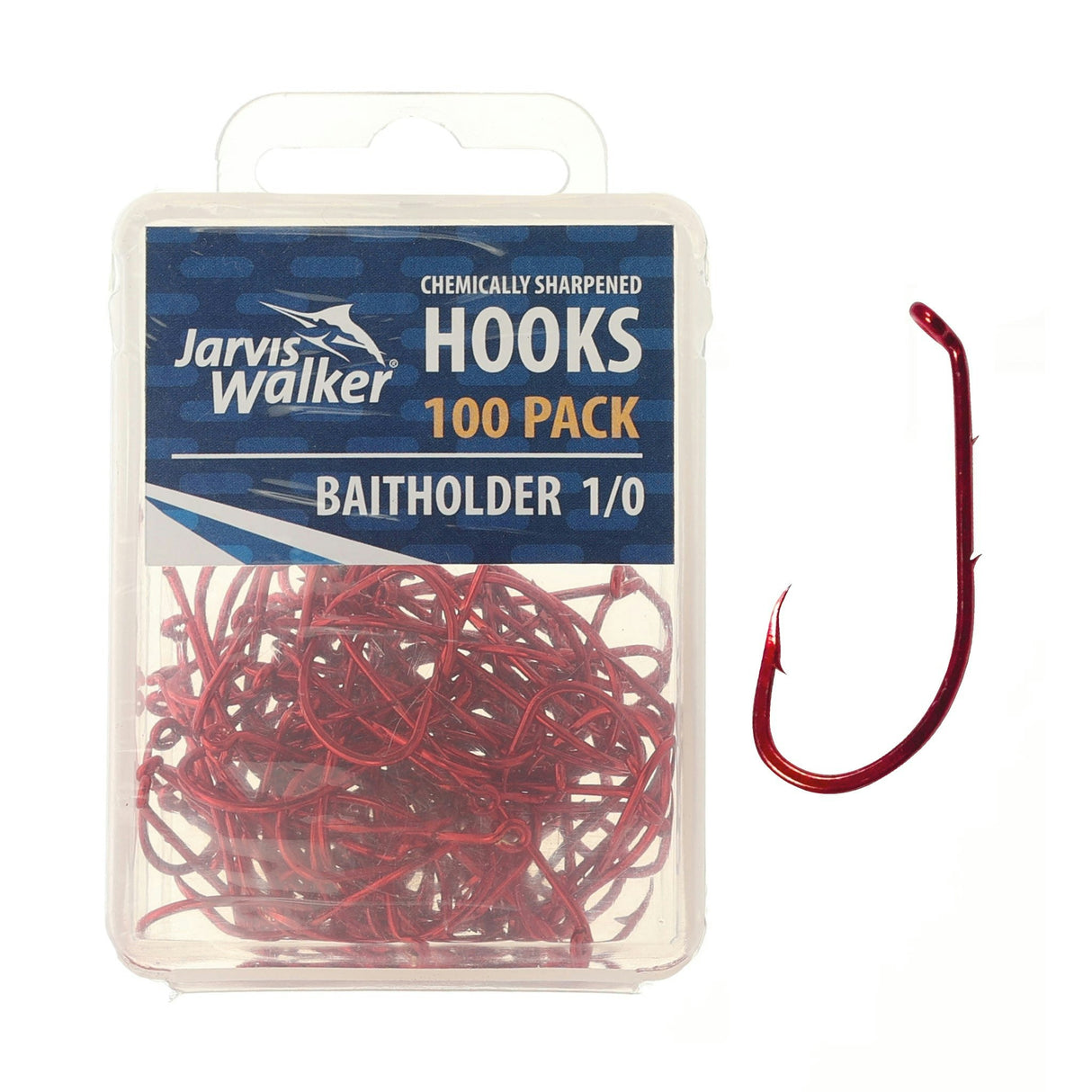 Jarvis Walker Red Baitholder Hooks