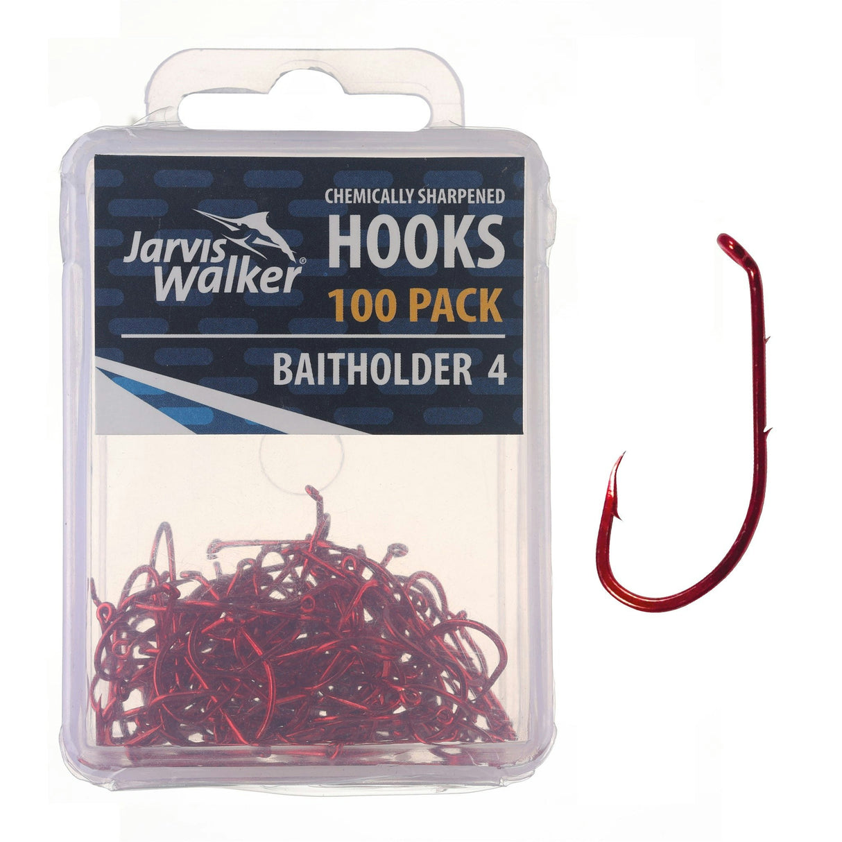 Jarvis Walker Red Baitholder Hooks