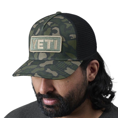 YETI Logo Full Camo Trucker Hat