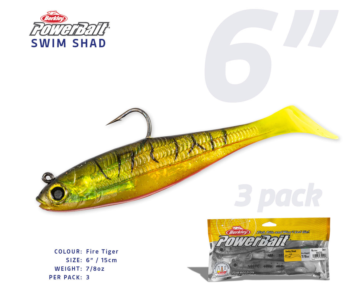 Berkley Powerbait 6" Swim Shad Soft Plastics