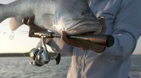 Fisherman holding prize catch 