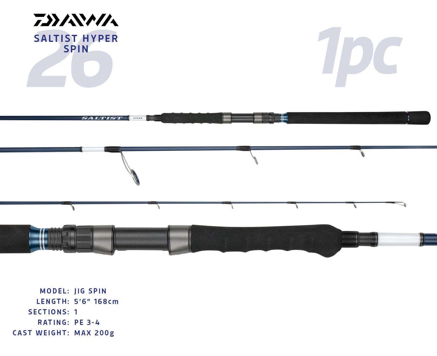 Daiwa 26 Saltist Hyper Spin Rods – Tackle World