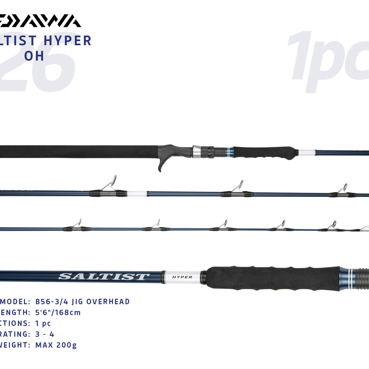Daiwa 26 Saltist Hyper OH rods – Tackle World