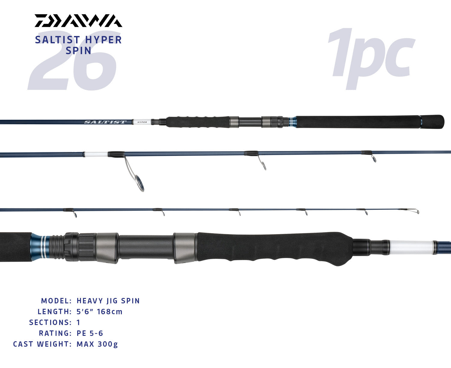 Daiwa 26 Saltist Hyper Spin Rods – Tackle World