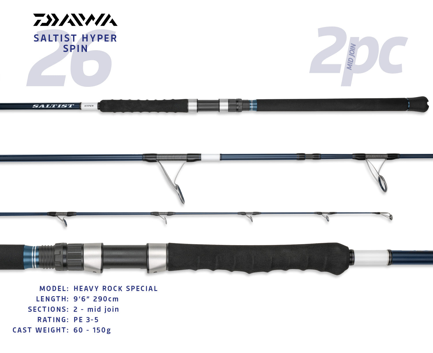 Daiwa 26 Saltist Hyper Spin Rods – Tackle World