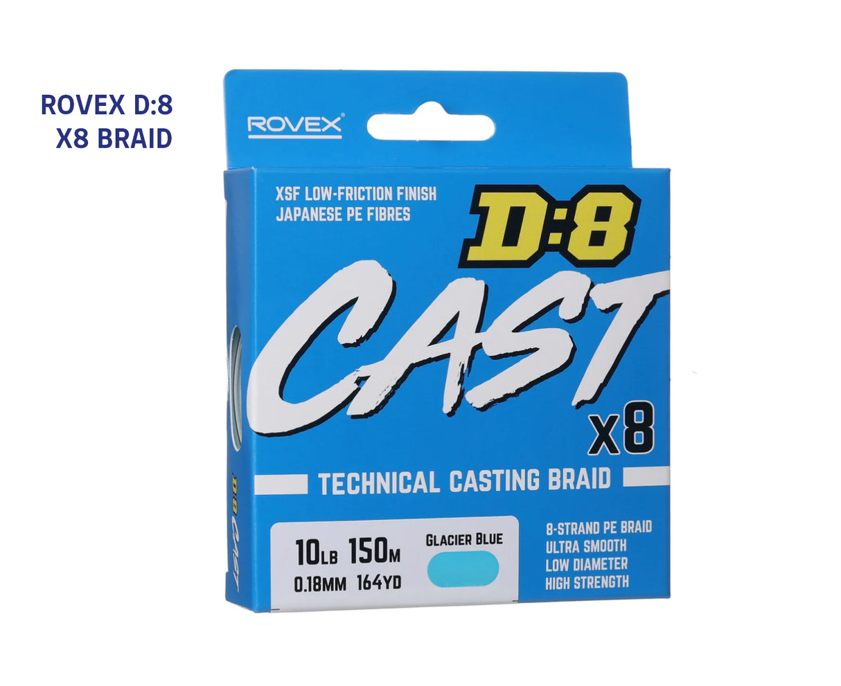 Rovex D:8 Cast Braid - Glacier Blue 300m 50lb