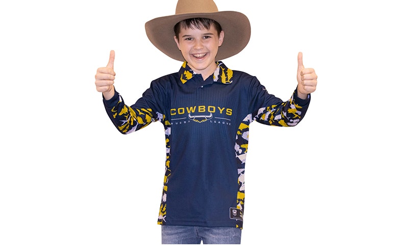 NRL Cowboys 'Reef Runner' Fishing Shirt - Youth