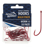 Jarvis Walker Red Long Shank Hooks