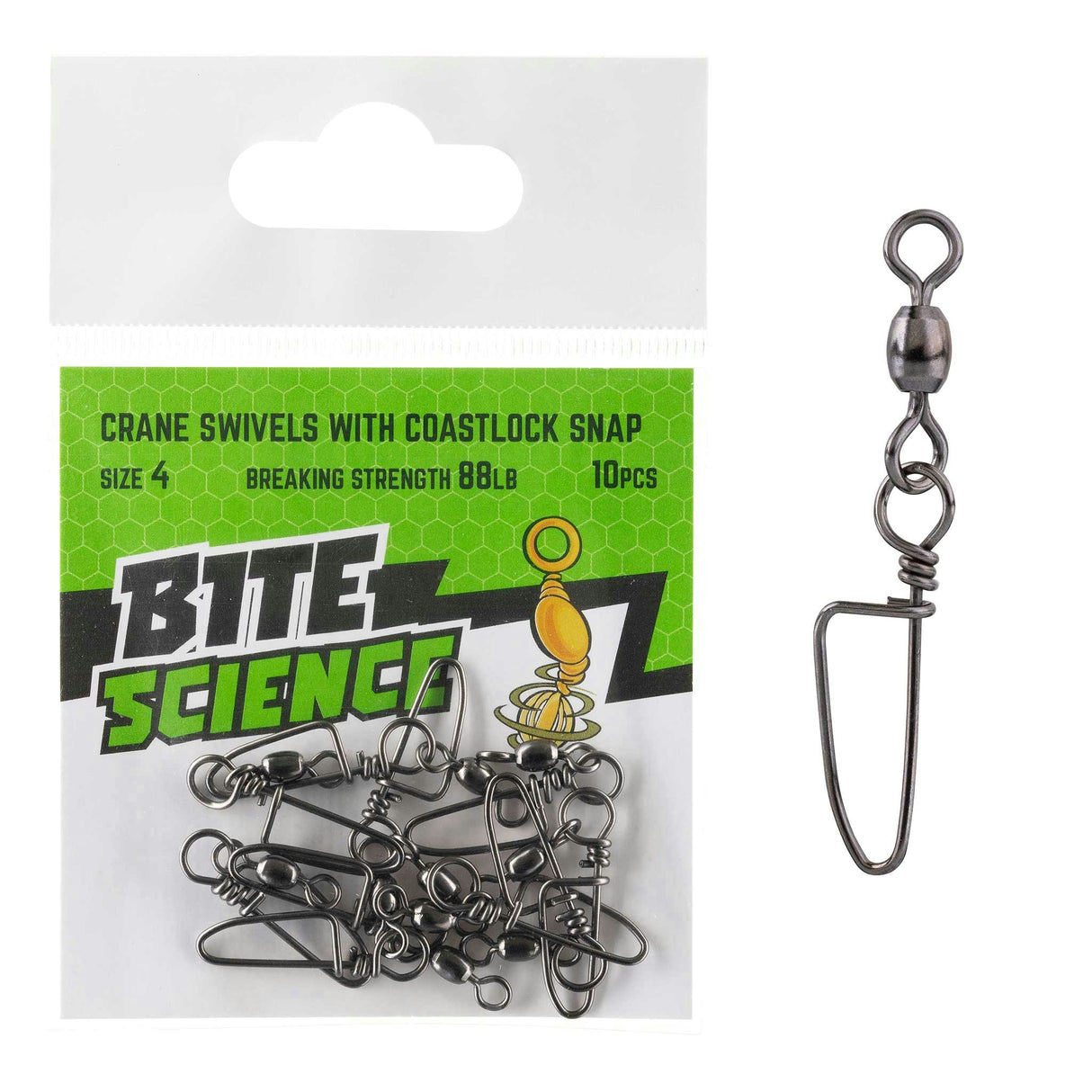 Bite Science Swivels Crane with Coastlock Snap