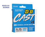 Rovex D:8 Cast Braid - Glacier Blue 300m 50lb