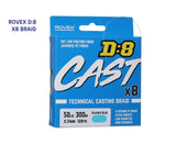 Rovex D:8 Cast Braid - Glacier Blue 300m 50lb
