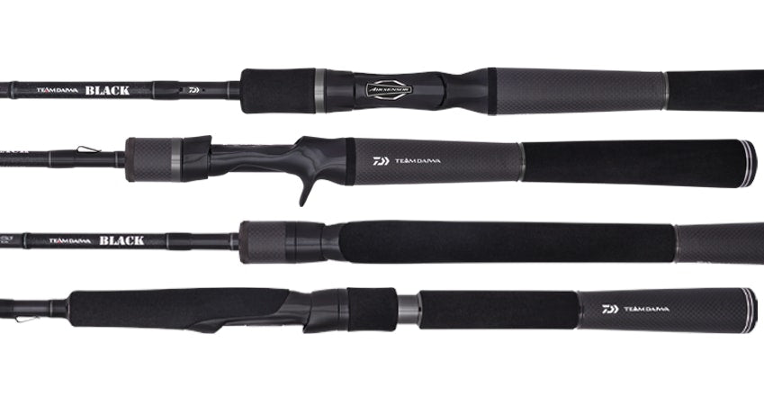 all black baitcaster rod 7'3 Reign MH JT Outdoor Products carbon and glass fiber construction while the rod offers the angler High Medium Power for great sensitivity Bass Elite Baitcaster Freshwater Rod