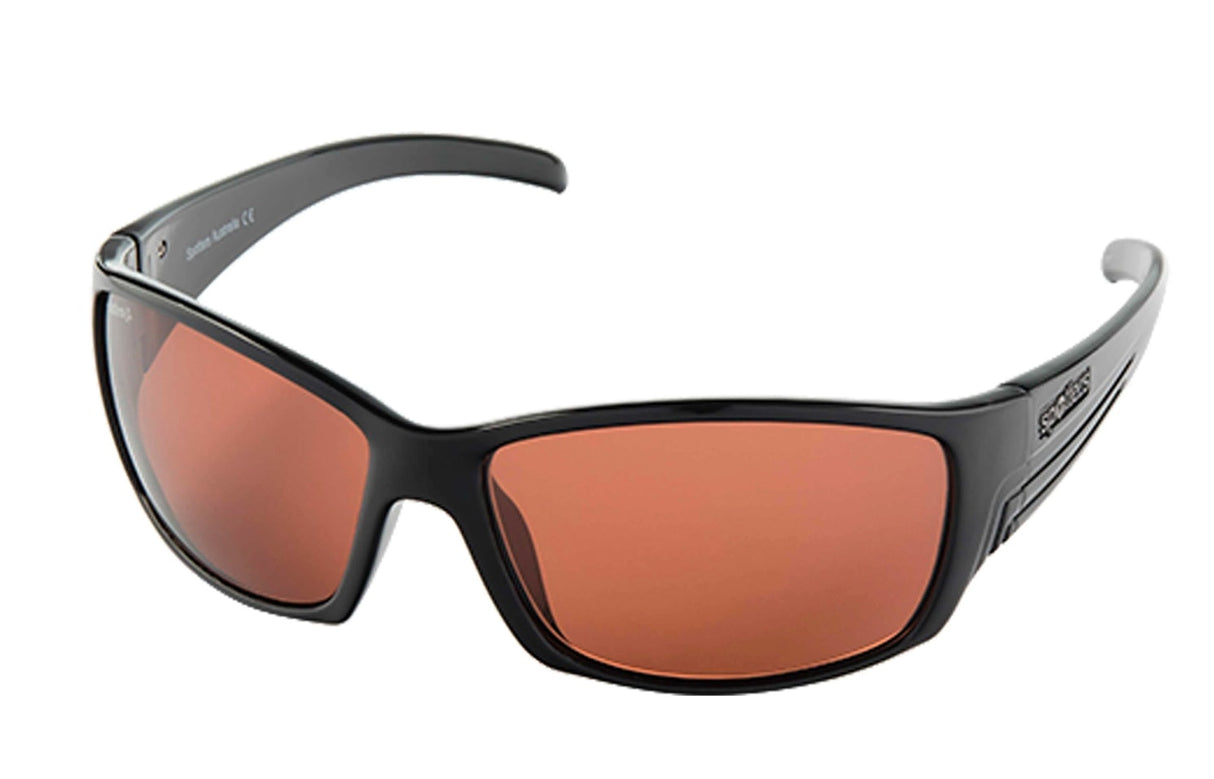 Spotters Fury Gloss Black Polarised Sunglasses