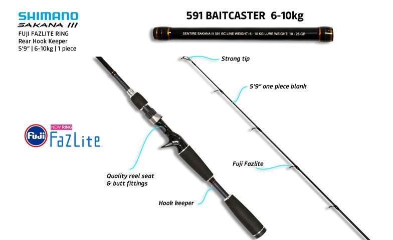 Shimano Sakana 3 Rod Baitcast Rod Series