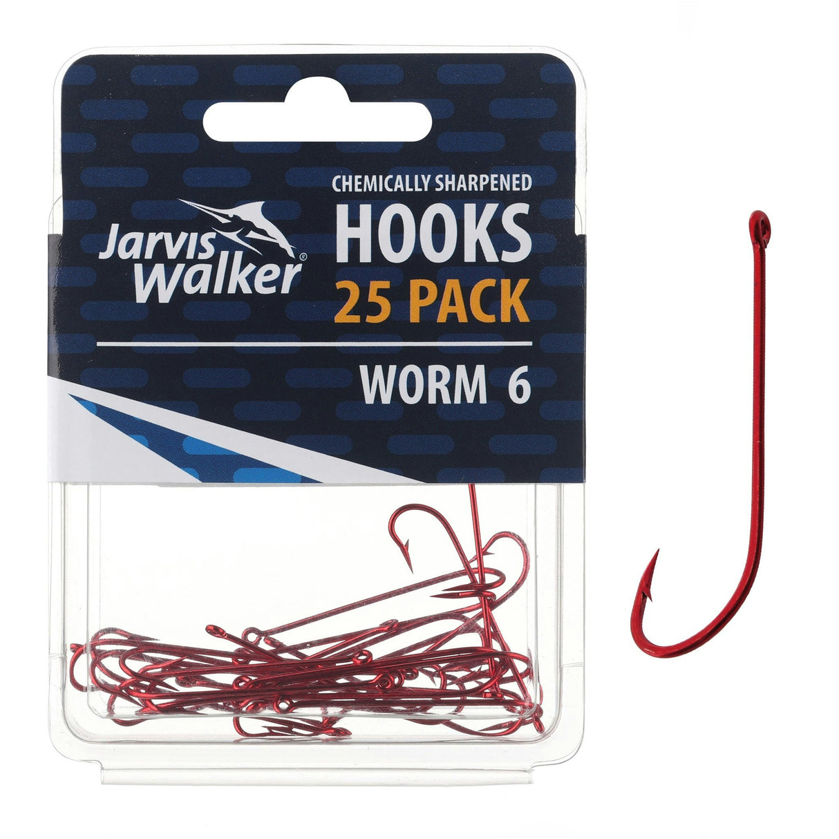 Jarvis Walker Red Long Shank Hooks