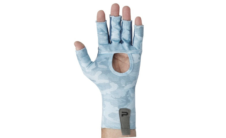 Pelagic Sun Gloves Fish Camo Slate