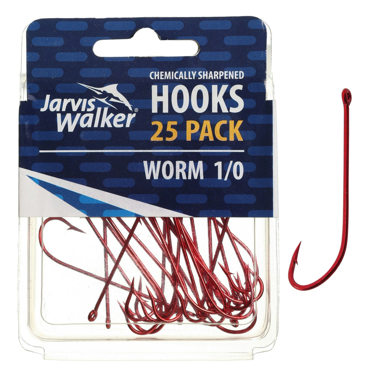 Jarvis Walker Red Long Shank Hooks