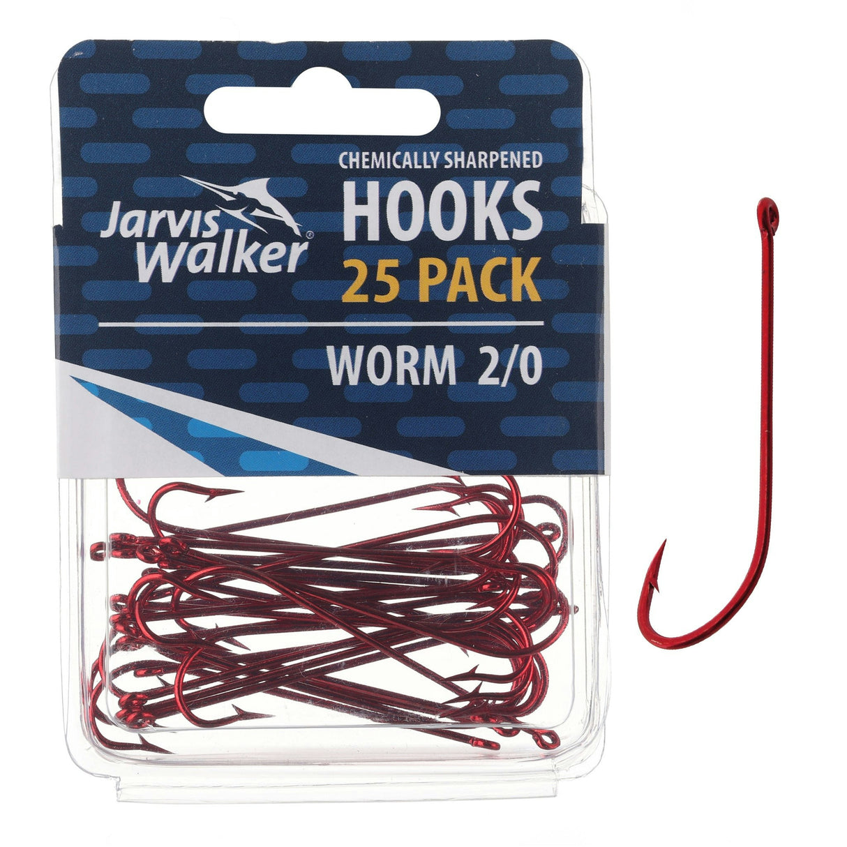 Jarvis Walker Red Long Shank Hooks