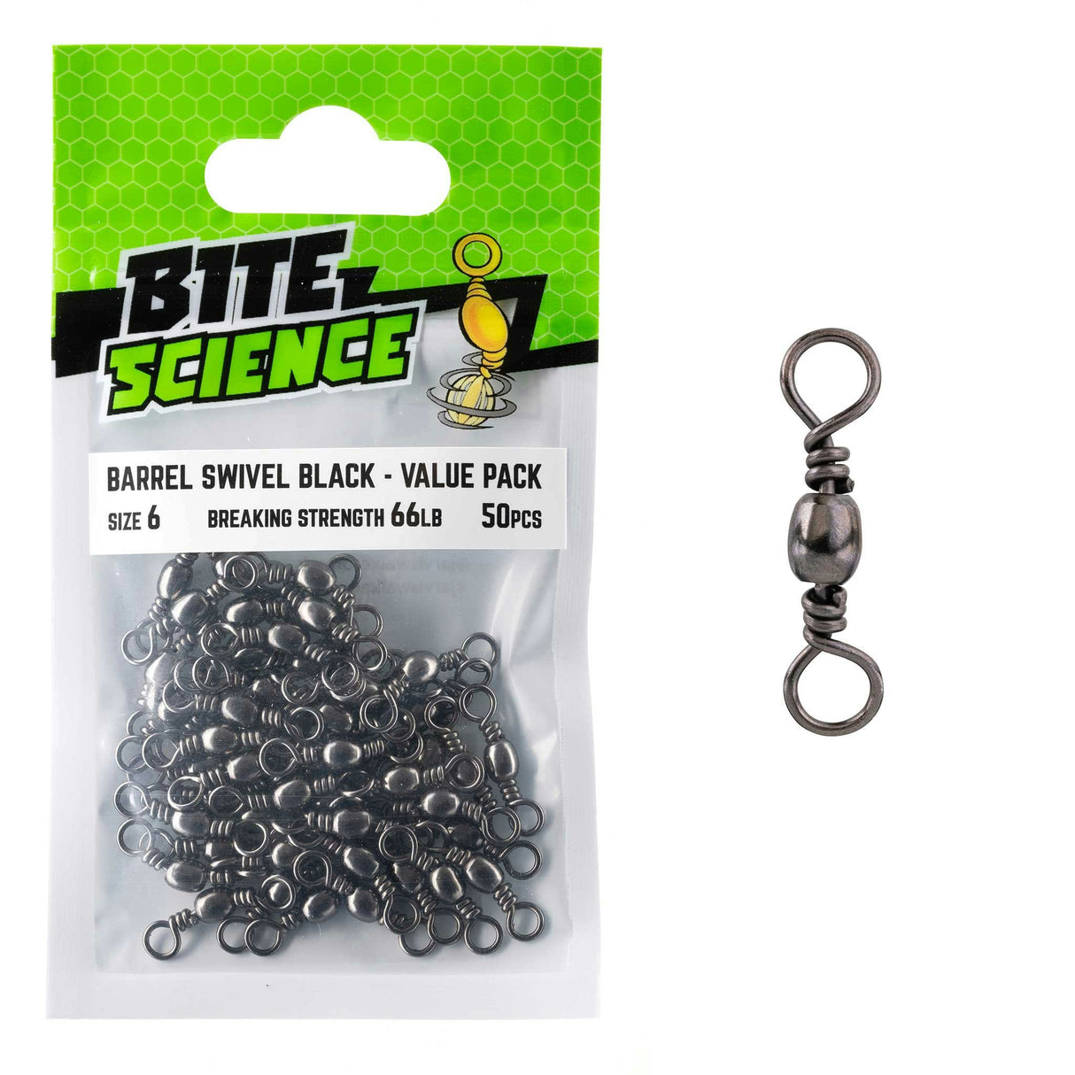 Bite Science Swivels Black Barrel