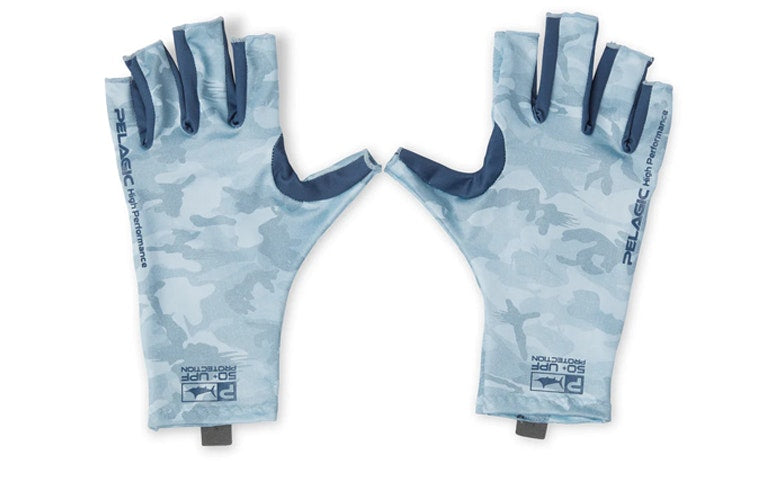 Pelagic Sun Gloves Fish Camo Slate